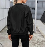 Load image into Gallery viewer, Women's Bomber Jacket Casual Coat Zip Up Spring Fall Clothes with Pockets