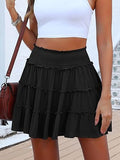 Load image into Gallery viewer, Womens Summer Flowy Mini Skorts Skirts High Waist Ruffle Tiered Casual Cute Boho Beach Short Skirts Built-in Shorts